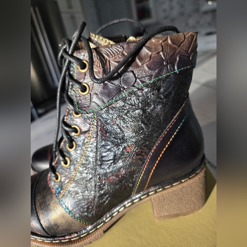 L'Artiste Spring Step Multicolor Ankle Boot Euro Sz 35/US Wmns Sz 4-4.5 KIDS 3.5